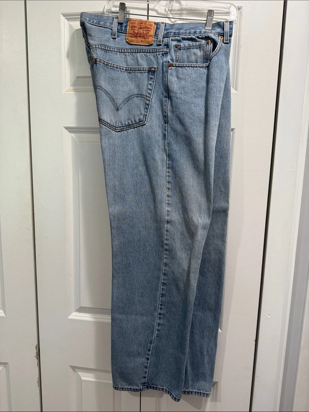Levi's 505 Light Blue Straight Leg Jeans 42x32